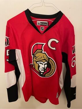 Vintage Ottawa Senators Jersey L Youth Erik Karlsson Reebok Red NHL Hockey